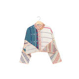 The Kaira Cropped Quilted Patchwork Kantha Jacket #15