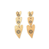 Brass Heart Earrings