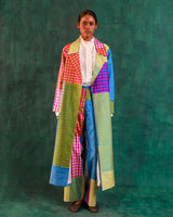 Lattice Ikkat Silk Jacket