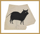 Framed Print | Bill Traylor "Two-Eyed Cat House Poster"