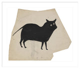 Framed Print | Bill Traylor "Two-Eyed Cat House Poster"