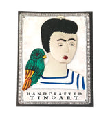 Tin Frida: 1941 Portrait With Her Parrot