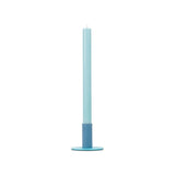 Tall Two Tone Metal Candleholder - Pompadour and Powder Blue