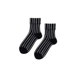 Mykonos Sheer Short Crew Socks - Black