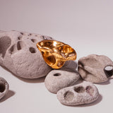 Adder Stone Ring Brass, Large