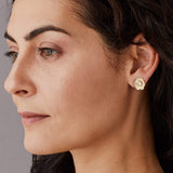 Daisy Bronze Pearl Earrings