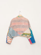 The Kaira Cropped Quilted Patchwork Kantha Jacket #15