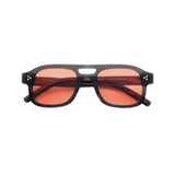 Dillinger | Onyx Acetate with Apricot Lenses