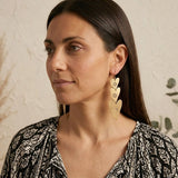 Brass Heart Earrings