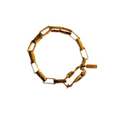 Alata Box Chain Lock Bracelet Brass