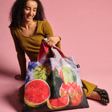 Recycled Bag: Frida Kahlo, Viva la Vida, Watermelons