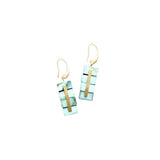 Geometric Earrings | Green Shell
