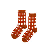 Googly Gingham Sheer Crew | Ochre
