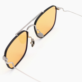 Titan in Silver & Matte Black Titanium with Yellow Lenses