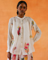 Horned Block-Printed Shirt