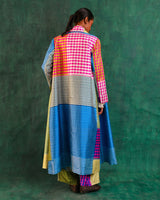 Lattice Ikkat Silk Jacket