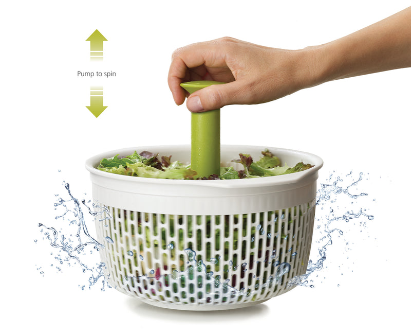 Spindola™ Green In-Sink Salad-Spinning Colander