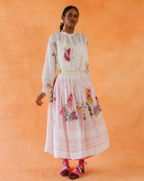 Arred Block-Printed Skirt