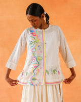 Freesia Jamdani Top