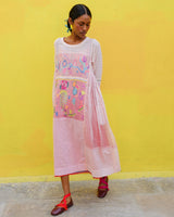 Lavender Jamdani Dress