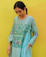 Peony Jamdani Dress