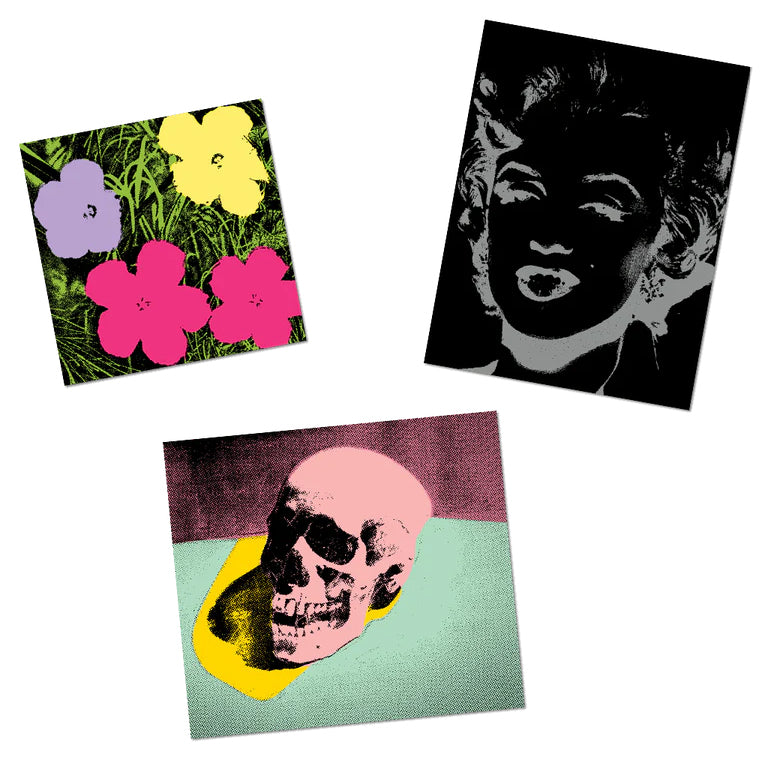 70s in Silkscreen by Andy Warhol Stickers - Set of 3