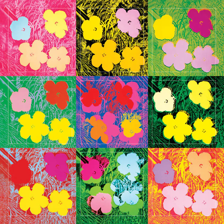 ‟Flowers” by Andy Warhol Stickers - Sheet of 9