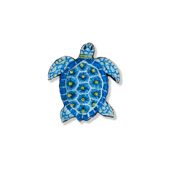 Blue Loggerhead Turtle Brooch Pin