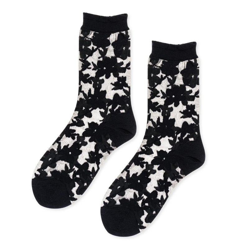 Bobo Sheer Crew Socks - Black