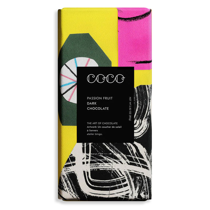 COCO Dark Chocolate Bar: Passion Fruit