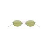 Rio in Matte Silver Titanium with Light Green Lenses