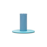 Tall Two Tone Metal Candleholder - Pompadour and Powder Blue