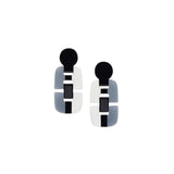Panorama Link Earrings in Black