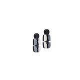 Panorama Link Earrings in Black