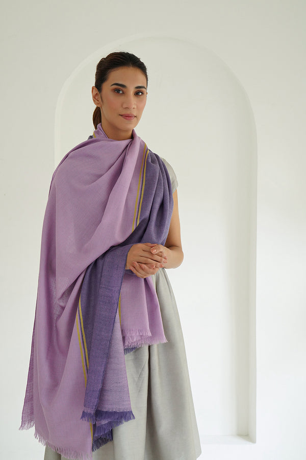Fifty Fifty Cashmere Scarf - Wisteria Nightshade