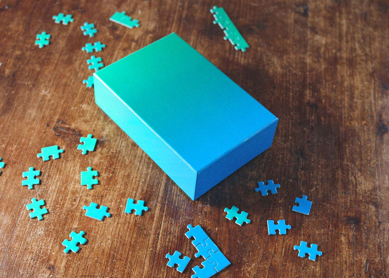 Gradient Puzzle - Blue Green