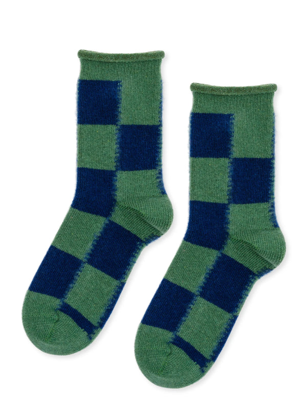 Felicity Cashmere Crew Socks - Rugby
