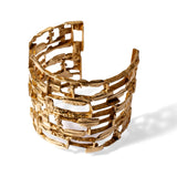 Alata Structure Cuff Brass, Large