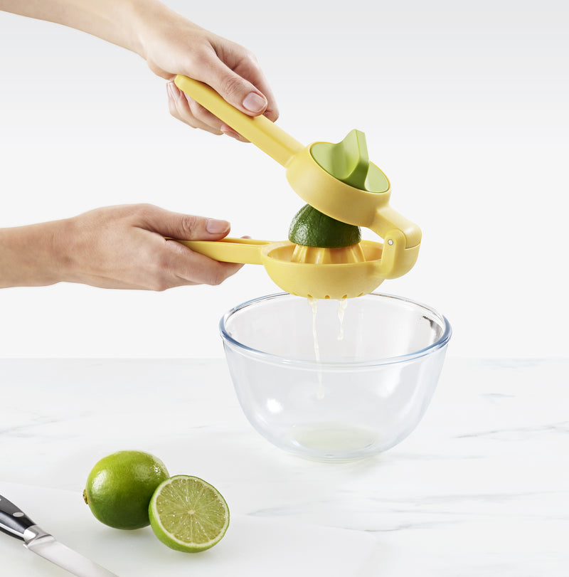 JuiceMax Dual-Action Yellow Citrus Press
