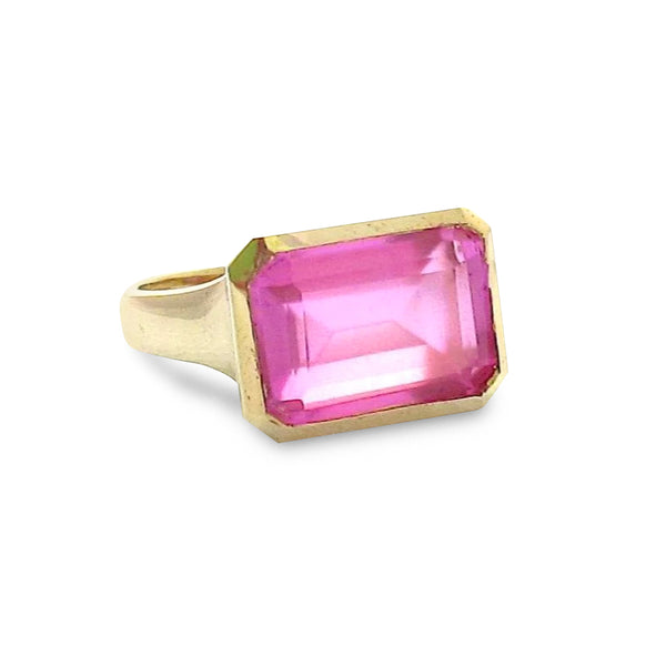Deco Ring - Pink Topaz