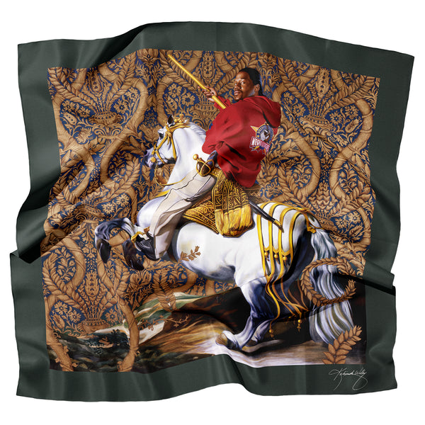 Equestrian Portrait of Count-Duke Olivares Silk Scarf