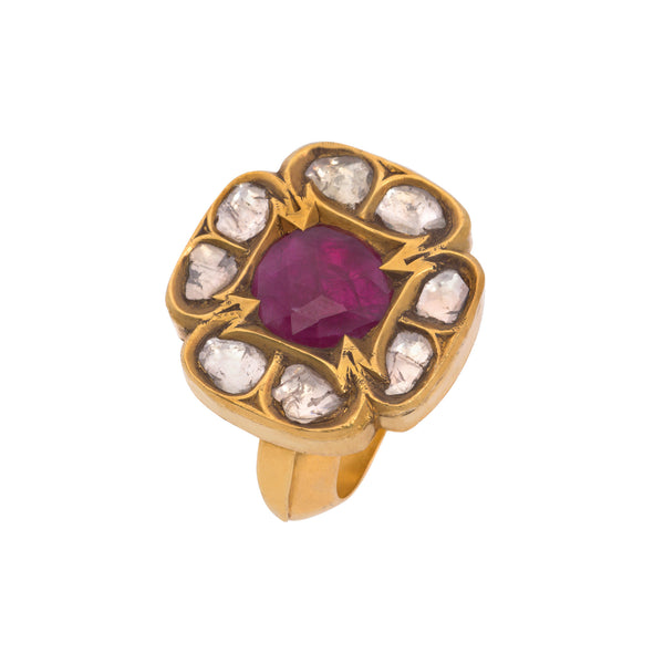 Vintage Diamond and Ruby Ring