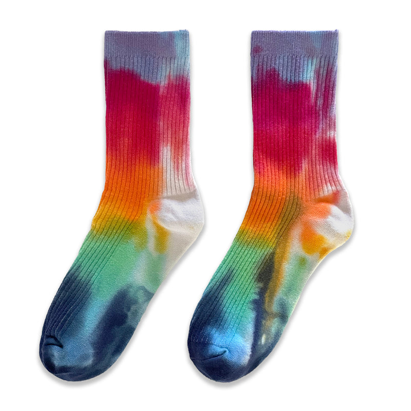 Rainbow Hand-Dyed Dressy Socks