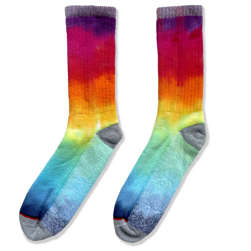 Rainbow Hand-Dyed XL Socks