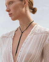 N° 826 Necklace - Black / Silver / Black