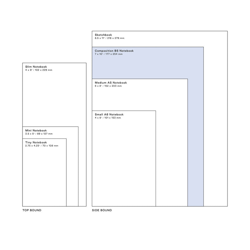 Indigo Composition B5 Notebook: Blank