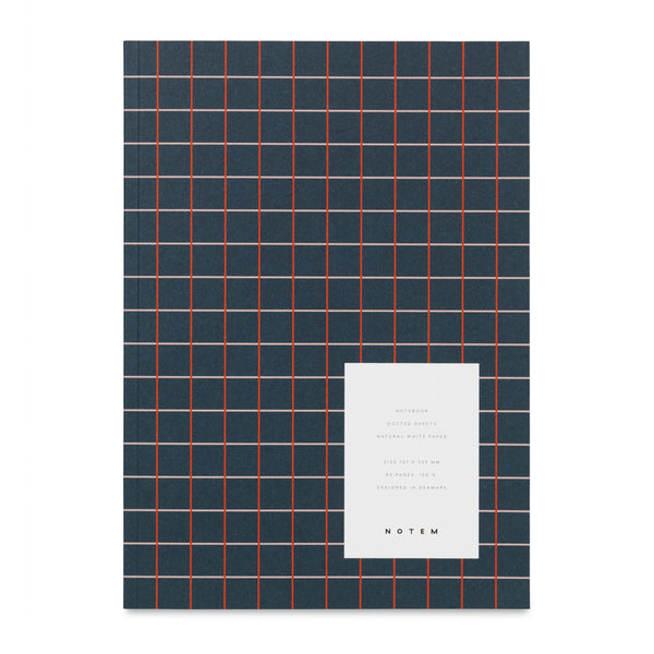 Vito Medium Notebook - Dark Blue Grid