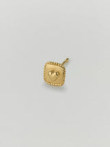 Heart Single Square Stud Earring