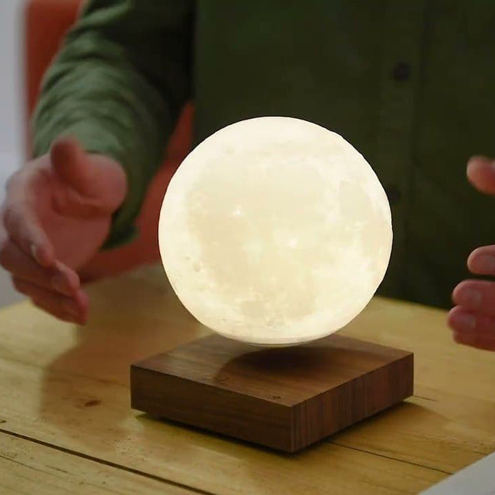 Smart Moon Lamp - Walnut