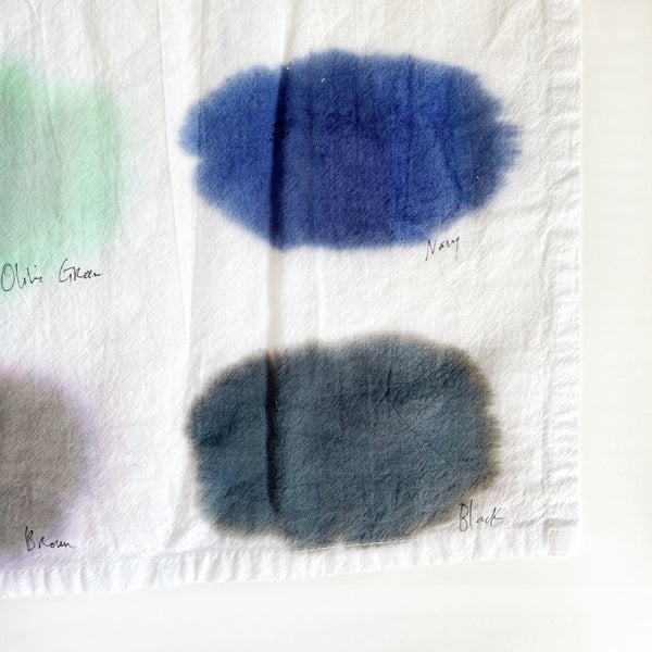 Color Study Hand-Painted Tea Towel
